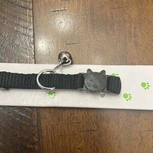 vintage Pet Shoppe Breakaway Cat Collar Black w/ Black Clip.